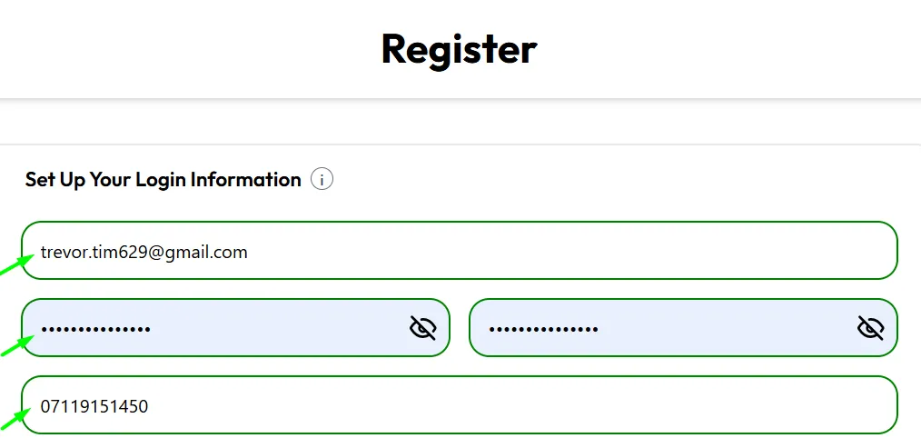 HotStreak Casino registration form